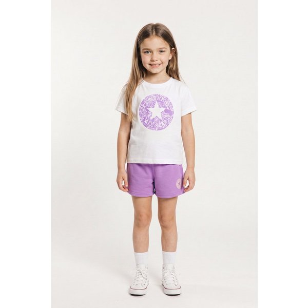 Converse T-Shirt & Shorts CNVG FLORAL TEE & SHORT SET (2-tlg) zweiteiliges Set, für Kinder, aus Baumwolle und Polyester