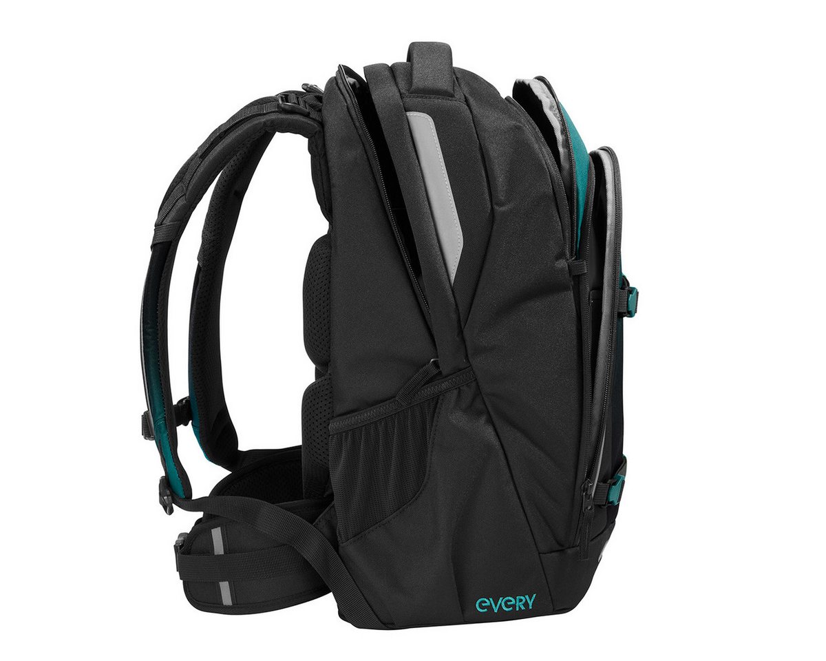 coocazoo Schulranzen Schulrucksack EVERY Teal Shadows, ergonomisch, rückenschonend, Leichtgewicht – Bild 5 von 5