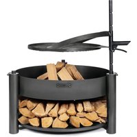 COOK KING Feuerschale »Montana X«, inklusive Holzlager & Zubehör
