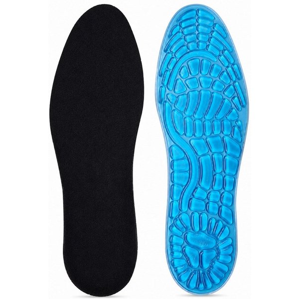 COOL-i ® Einlegesohlen Gel-Einlegesohlen,Silikon-Schuheinlagen mit Fußgewölbestütze, zuschneidbar,Stoßdämpfend, atmungsaktiv & waschbar