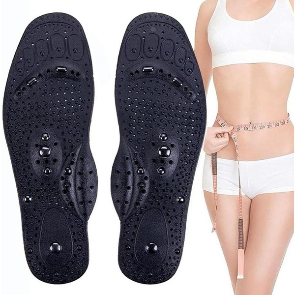 COOL-i ® Einlegesohlen Magnetische Massage-Einlegesohlen – Akupressur Fußsohlen Pads, für Damen & Herren, zuschneidbar, atmungsaktiv