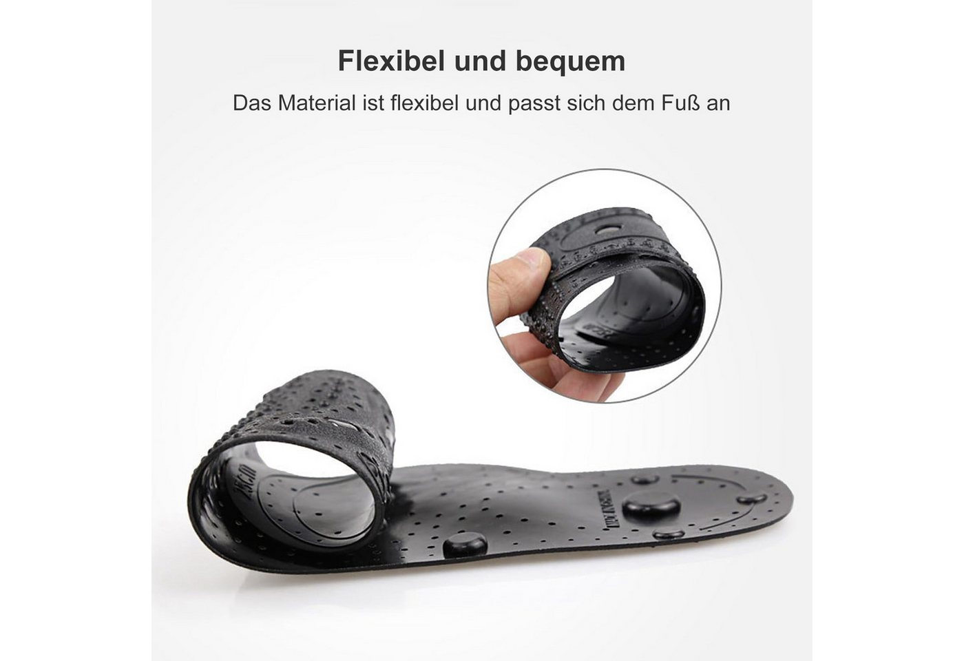 COOL-i ® Einlegesohlen Magnetische Massage-Einlegesohlen – Akupressur Fußsohlen Pads, für Damen & Herren, zuschneidbar, atmungsaktiv – Bild 4 von 5