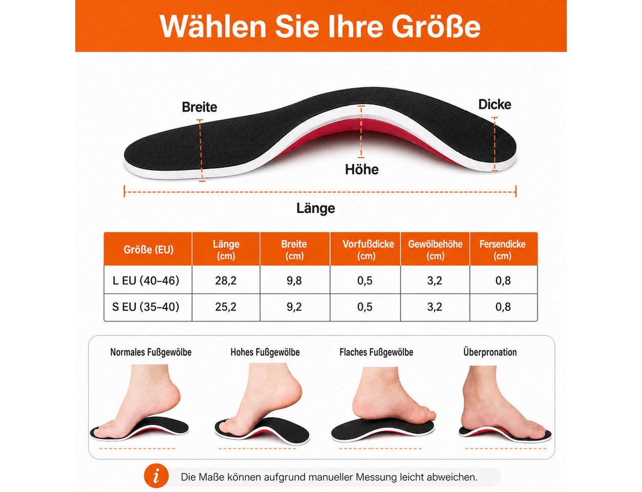 COOL-i ® Einlegesohlen Orthopädische 3D-Einlegesohlen, Für Alltag, Sport & Freizeit – Bild 3 von 5