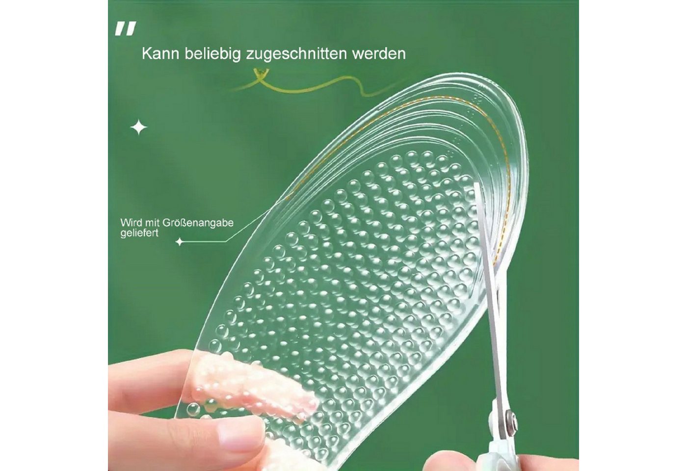 COOL-i ® Einlegesohlen Silikon-Massage-Einlegesohlen – Rutschfest & atmungsaktiv, für Druckentlastung & Komfort – Bild 3 von 5