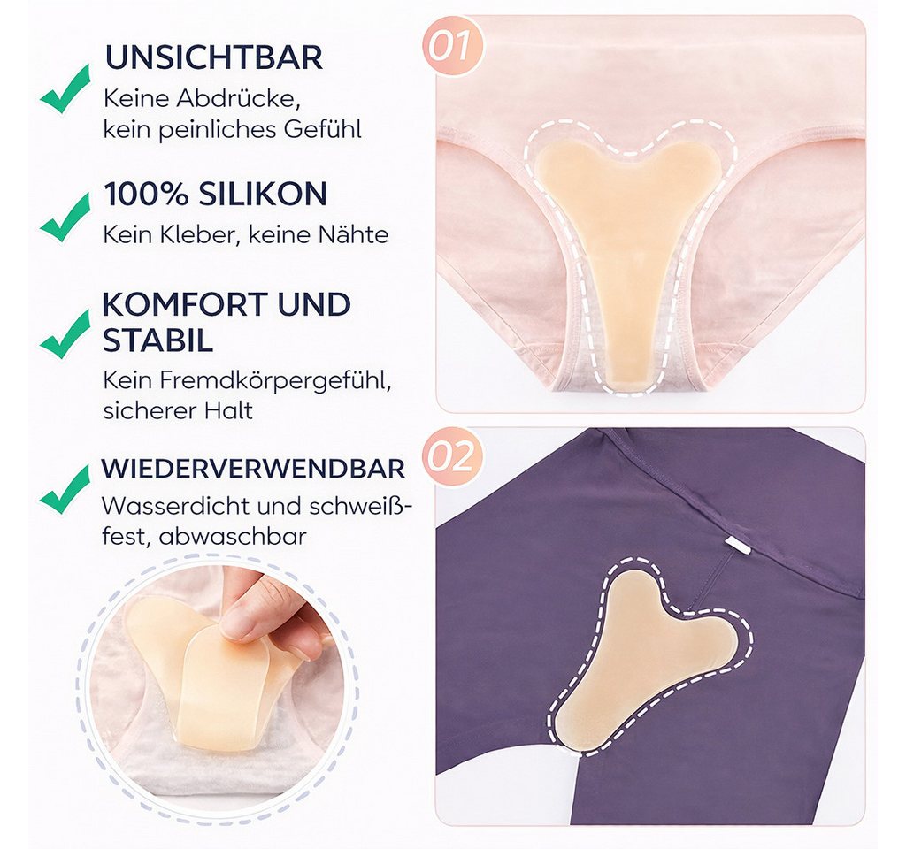 COOL-i ® G-String Unsichtbare Silikon Einlagen 4er Set, nahtlos & selbsthaftend – Bild 3 von 5