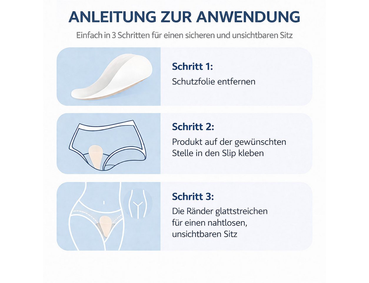COOL-i ® G-String Unsichtbare Silikon Einlagen 4er Set, nahtlos & selbsthaftend – Bild 4 von 5
