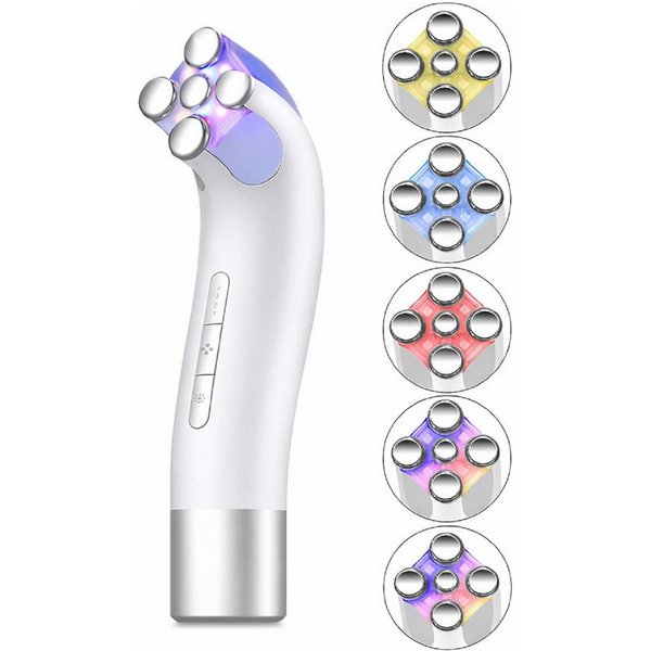 COOL-i ® Gesichtsmassagegerät Multifunktionales RF-EMS-LED Beautygerät,Gesichts- & Halsmassage, Wärmepflege, Lichtpflege, kabellos & wiederaufladbar