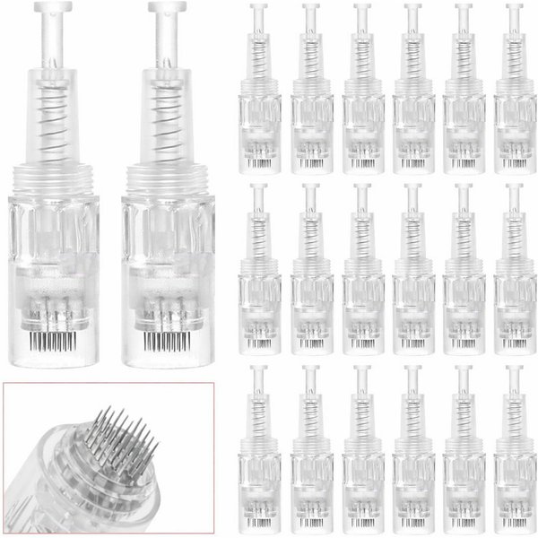 COOL-i ® Micro-Needling Microneedling Pen 0-2,5mm, 9 Stufen, 7 LED-Lichter, 12 Nadelköpfe, Für ergänzende Hautpflege & Hautbildverbesserung V2