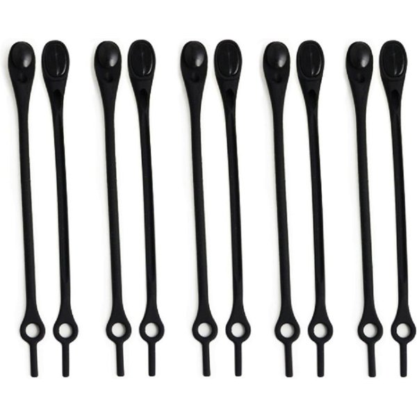 COOL-i ® Schnürsenkel, 10 St. Strapazierfähige Silikon-Schnürsenkel, Kein Binden Nötig