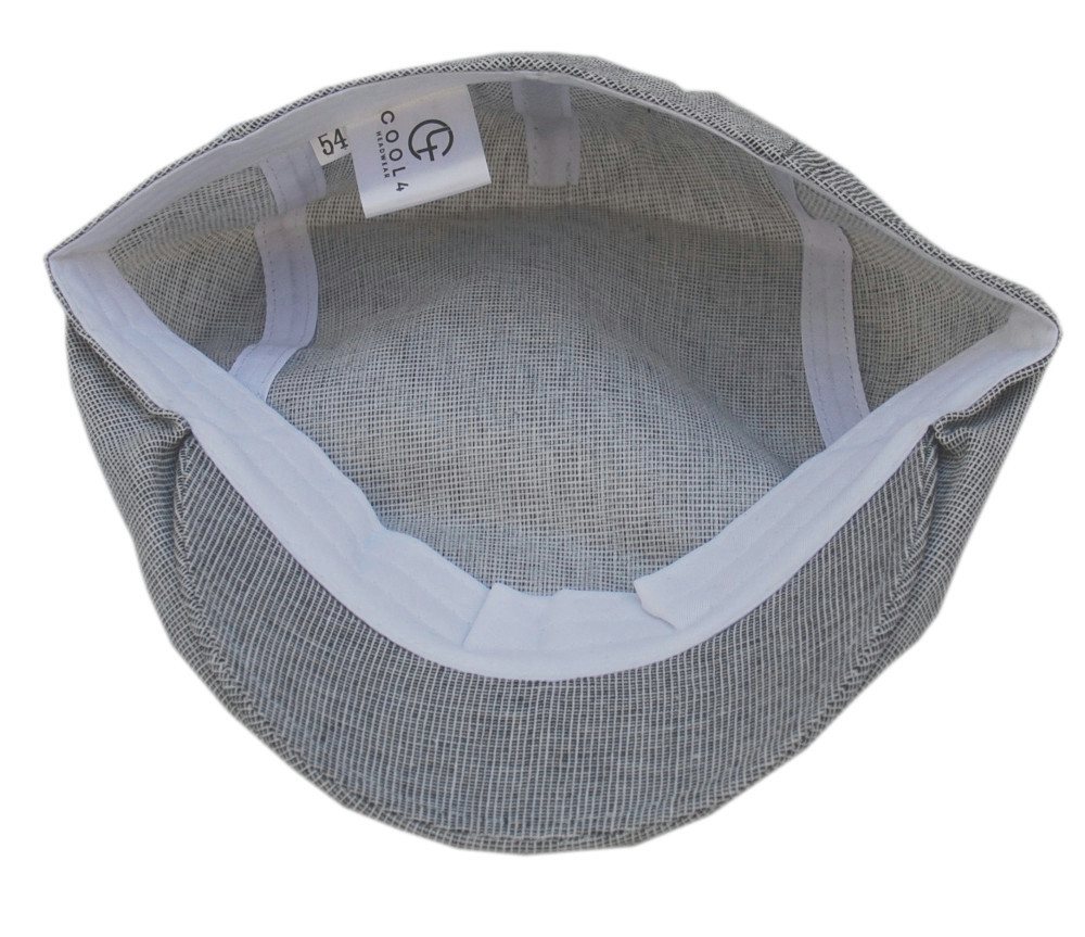 Cool4 Schiebermütze Flatcap Herren Gatsby Cap MiniX Muster Leinen – Bild 2 von 3