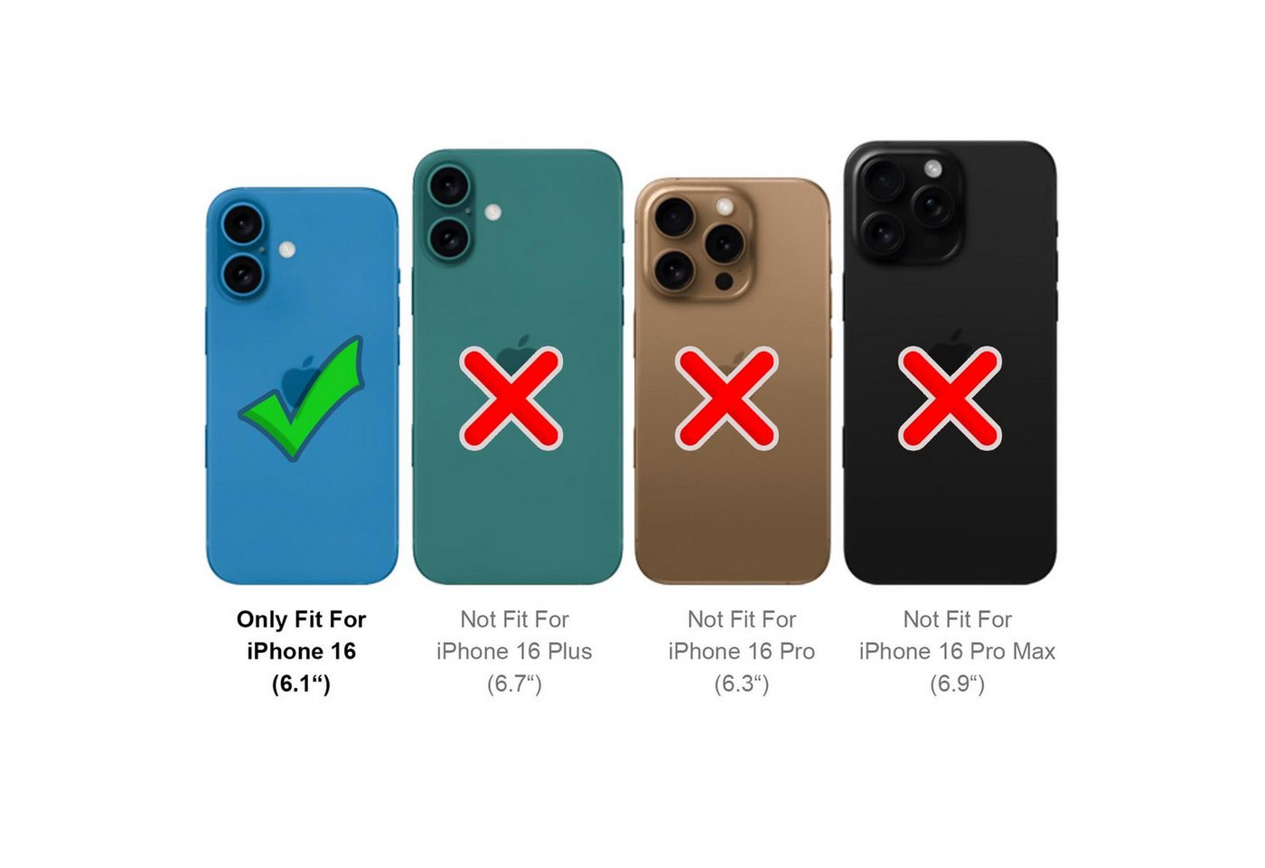 CoolGadget Handyhülle Armor Shield Case für Apple iPhone 16 6,1 Zoll, Outdoor Cover mit Magnet Ringhalterung Handy Hülle für iPhone 16 – Bild 3 von 5