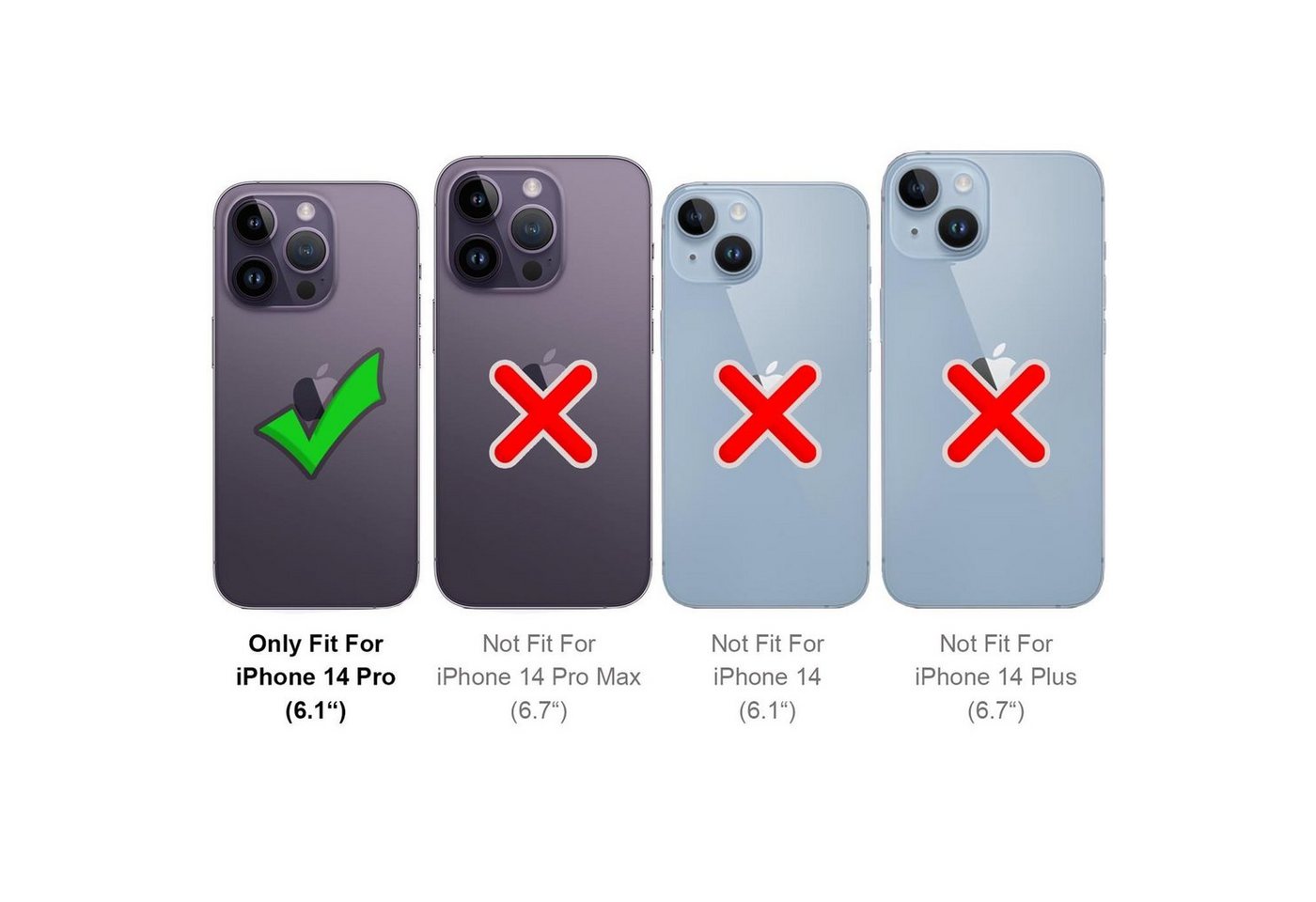 CoolGadget Handyhülle Armor Shield Case für Apple iPhone 14 Pro 6,1 Zoll, Outdoor Cover mit Magnet Ringhalterung Handy Hülle für iPhone 14 Pro – Bild 3 von 5