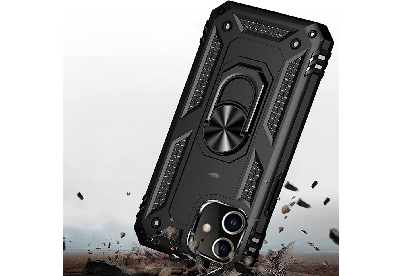 CoolGadget Handyhülle Armor Shield Case für Apple iPhone 11 6,1 Zoll, Outdoor Cover mit Magnet Ringhalterung Handy Hülle für iPhone 11 – Bild 5 von 5