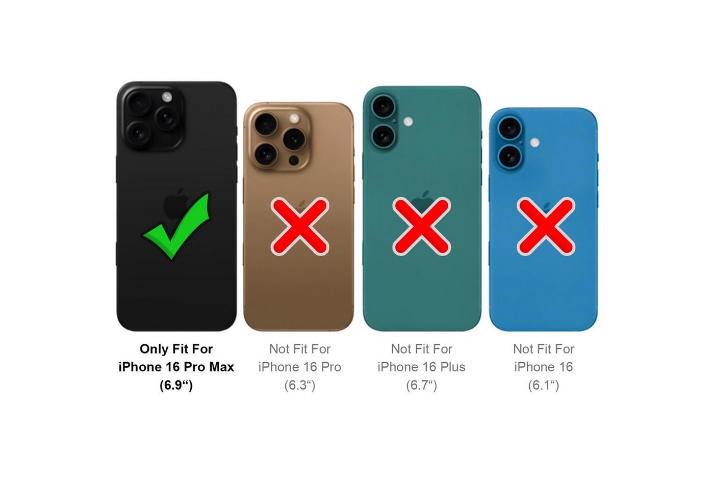 CoolGadget Handyhülle Armor Shield Case für Apple iPhone 16 Pro Max 6,9 Zoll, Outdoor Cover Magnet Ringhalterung Handy Hülle für iPhone 16 Pro Max – Bild 3 von 5