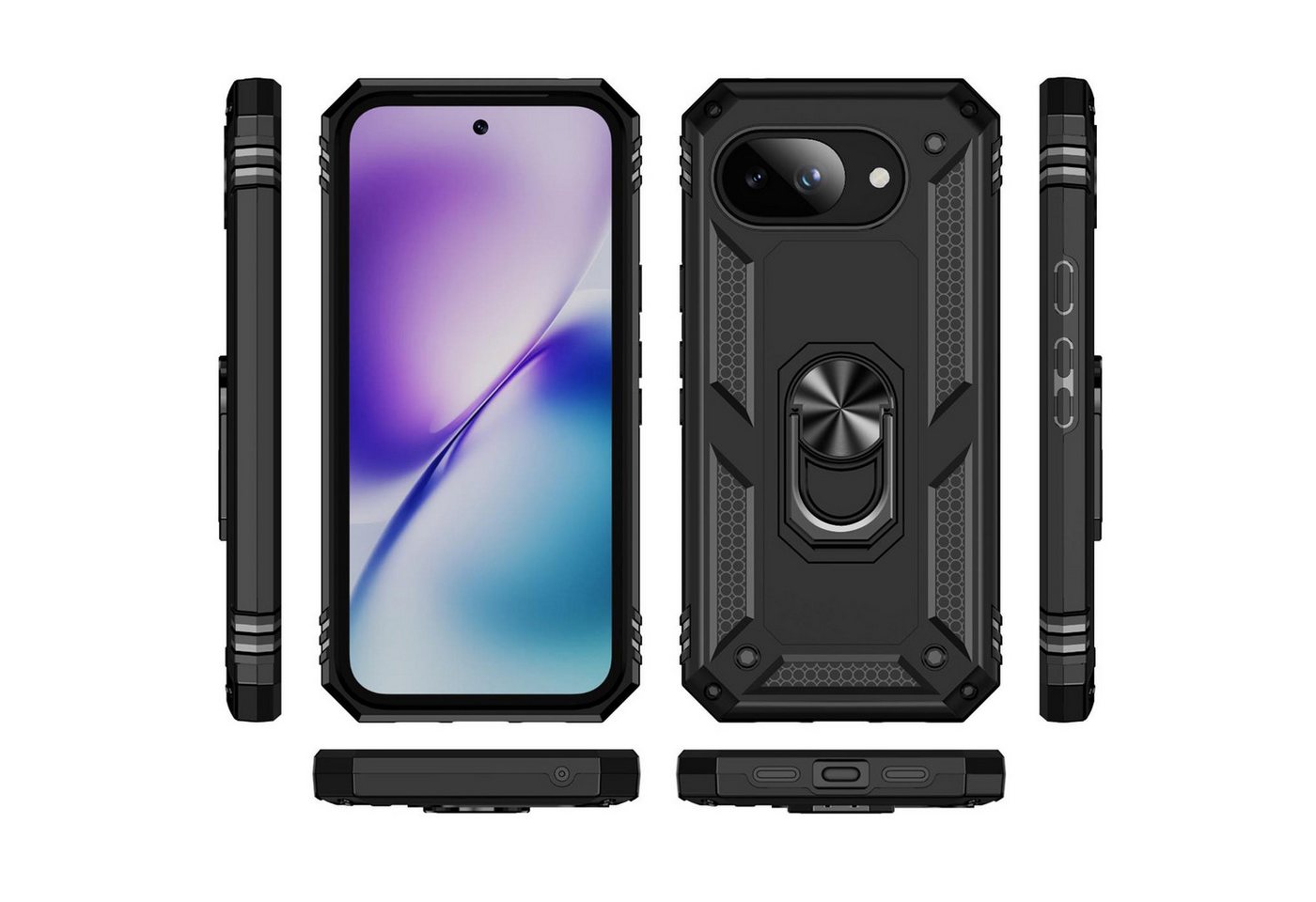 CoolGadget Handyhülle Armor Shield Case für Google Pixel 10a 6,3 Zoll, Outdoor Cover Magnet Ringhalterung Handy Hülle für Pixel 10a – Bild 2 von 5