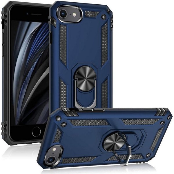 CoolGadget Handyhülle Armor Shield Case für iPhone SE 2020 2022, iPhone 7 / 8 4,7 Zoll, Outdoor Cover Magnet Ringhalterung Handy Hülle für iPhone SE 2. 3. Gen