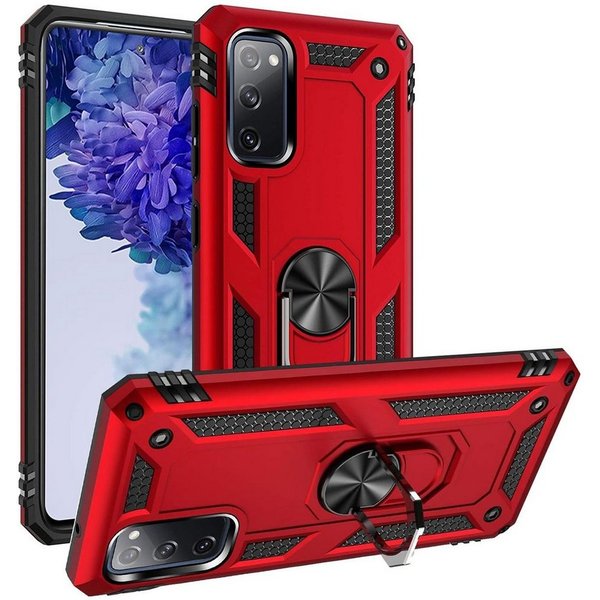 CoolGadget Handyhülle Armor Shield Case für Samsung Galaxy S20 FE 6,5 Zoll, Outdoor Cover mit Magnet Ringhalterung Handy Hülle für Samsung S20 FE