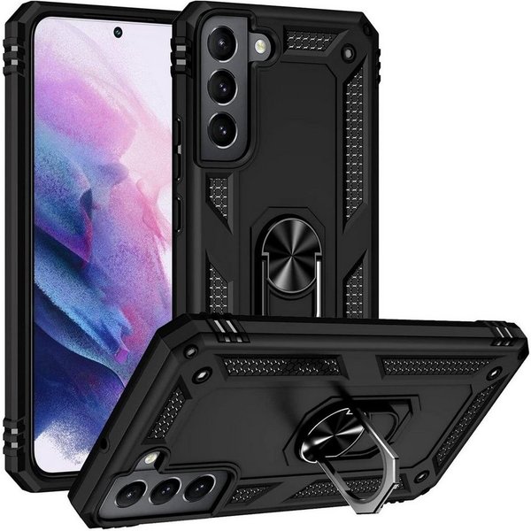CoolGadget Handyhülle Armor Shield Case für Samsung Galaxy S22 6,1 Zoll, Outdoor Cover mit Magnet Ringhalterung Handy Hülle für Samsung S22