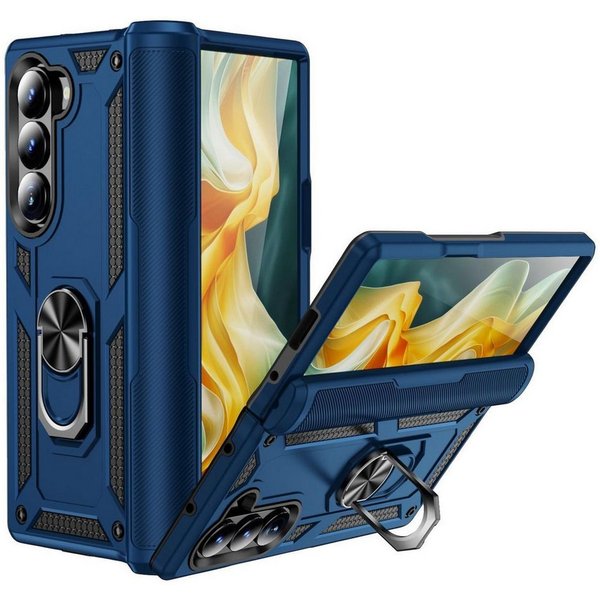 CoolGadget Handyhülle Armor Shield Case für Samsung Galaxy Z Fold 6 7,6 Zoll, Outdoor Cover Magnet Ringhalterung Handy Hülle für Galaxy Z Fold 6 5G