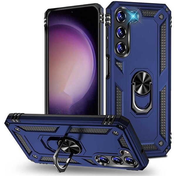 CoolGadget Handyhülle Armor Shield Case für Samsung Galaxy S23 6,1 Zoll, Outdoor Cover mit Magnet Ringhalterung Handy Hülle für Samsung S23 5G