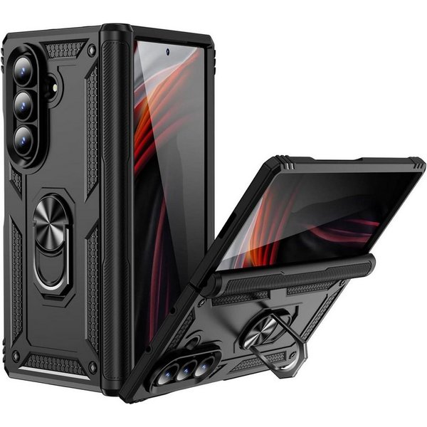 CoolGadget Handyhülle Armor Shield Case für Samsung Galaxy Z Fold 7 8 Zoll, Outdoor Cover Magnet Ringhalterung Handy Hülle für Galaxy Z Fold 7 5G