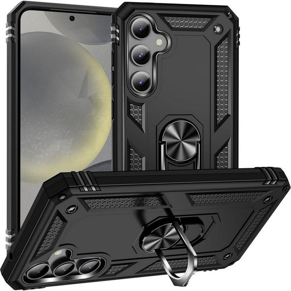 CoolGadget Handyhülle Armor Shield Case für Samsung Galaxy S24 6,1 Zoll, Outdoor Cover mit Magnet Ringhalterung Handy Hülle für Samsung S24 5G