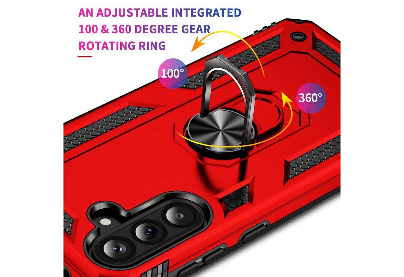 CoolGadget Handyhülle Armor Shield Case für Samsung Galaxy A36 5G 6,7 Zoll, Outdoor Cover mit Magnet Ringhalterung Handy Hülle für Samsung A36 5G – Bild 5 von 5