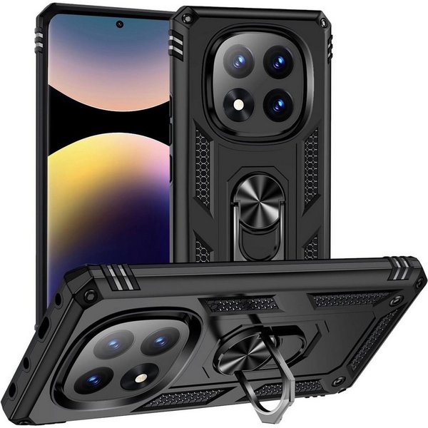 CoolGadget Handyhülle Armor Shield Case für Xiaomi Redmi Note 14 Pro+ 5G 6,67 Zoll, Outdoor Cover mit Magnet Ringhalterung Hülle für Redmi Note 14 Pro+ 5G