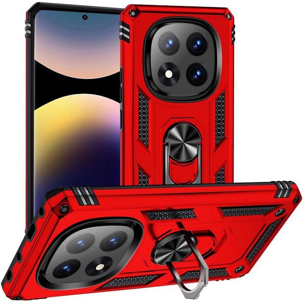 CoolGadget Handyhülle Armor Shield Case für Xiaomi Redmi Note 14 Pro 5G 6,67 Zoll, Outdoor Cover mit Magnet Ringhalterung Hülle für Redmi Note 14 Pro 5G