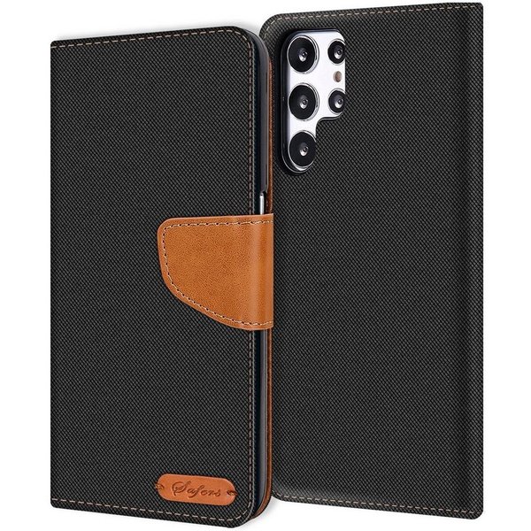 CoolGadget Handyhülle Flip Case Wallet Cover Book Tasche für Samsung Galaxy S22 Ultra 6,8 Zoll, Handy Tasche mit Kartenfach Book Schutzhülle