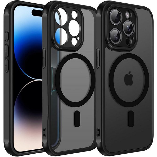 CoolGadget Handyhülle für Apple iPhone 14 Pro 6,1 Zoll, Kamera Schutz Hülle Silikon Hard Case Schutzhülle für Magsafe Zubehör