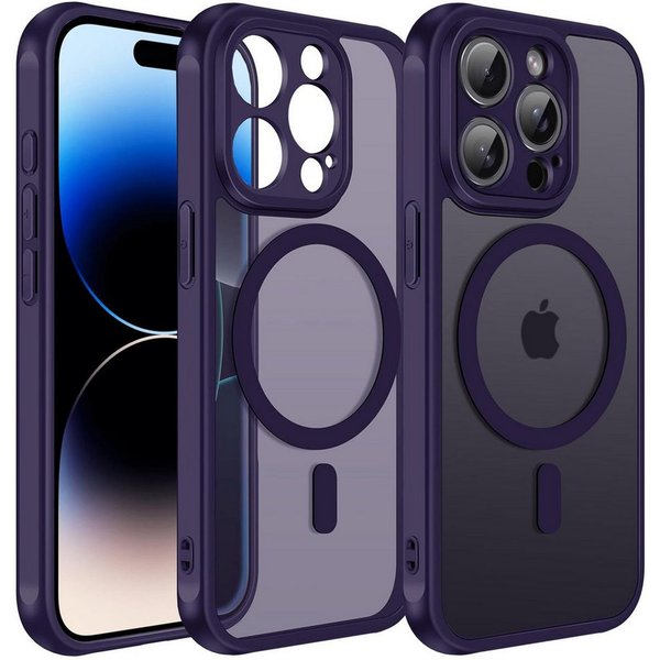 CoolGadget Handyhülle für Apple iPhone 14 Pro 6,1 Zoll, Kamera Schutz Hülle Silikon Hard Case Schutzhülle für Magsafe Zubehör