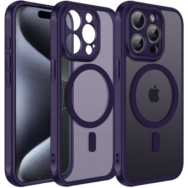 CoolGadget Handyhülle für Apple iPhone 15 Pro 6,1 Zoll, Kamera Schutz Hülle Silikon Hard Case Schutzhülle für Magsafe Zubehör