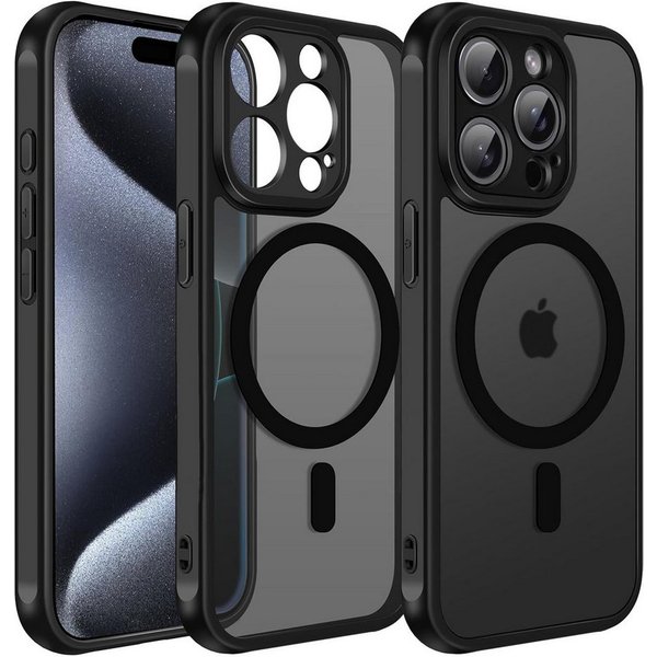 CoolGadget Handyhülle für Apple iPhone 15 Pro 6,1 Zoll, Kamera Schutz Hülle Silikon Hard Case Schutzhülle für Magsafe Zubehör