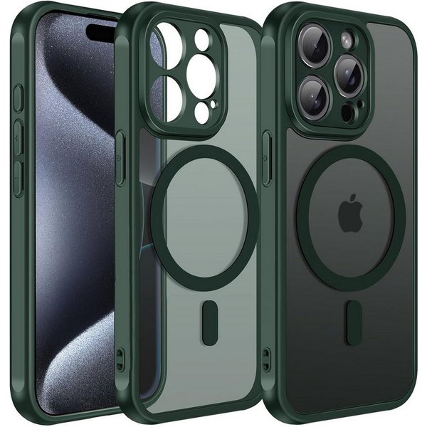CoolGadget Handyhülle für Apple iPhone 15 Pro Max 6,7 Zoll, Kamera Schutz Hülle Silikon Hard Case Schutzhülle für Magsafe Zubehör