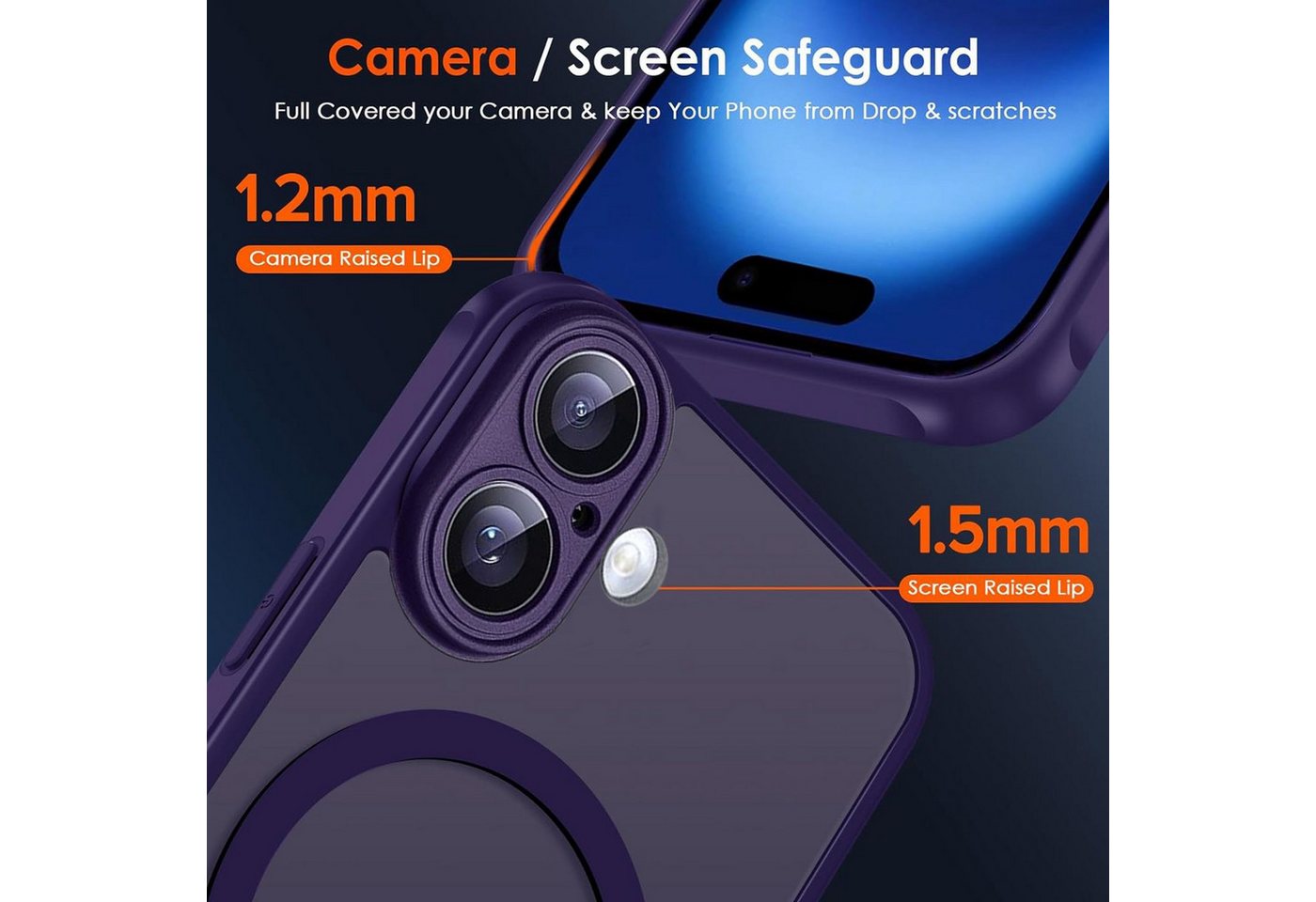 CoolGadget Handyhülle für Apple iPhone 17, Kamera Schutz Hülle Silikon Hard Case Schutzhülle für Magsafe Zubehör – Bild 2 von 5