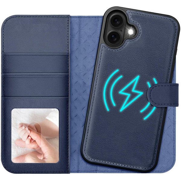 CoolGadget Handyhülle Magnet Book Case für Apple iPhone 17 Hülle + Klapphülle 6,3 Zoll, 2in1 abnehmbare magnetische RFID Schutzhülle Kartenfach Fotofenster
