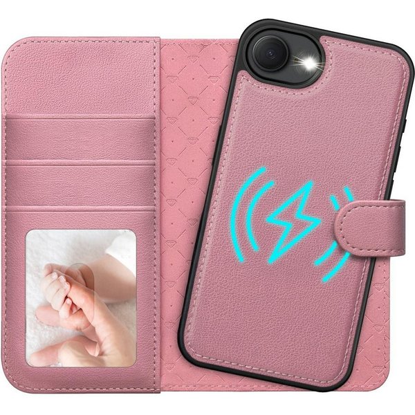 CoolGadget Handyhülle Magnet Book Case für iPhone 17e / iPhone 16e Hülle + Klapphülle 6,1 Zoll, 2in1 abnehmbare magnetische RFID Schutzhülle Kartenfach Fotofens