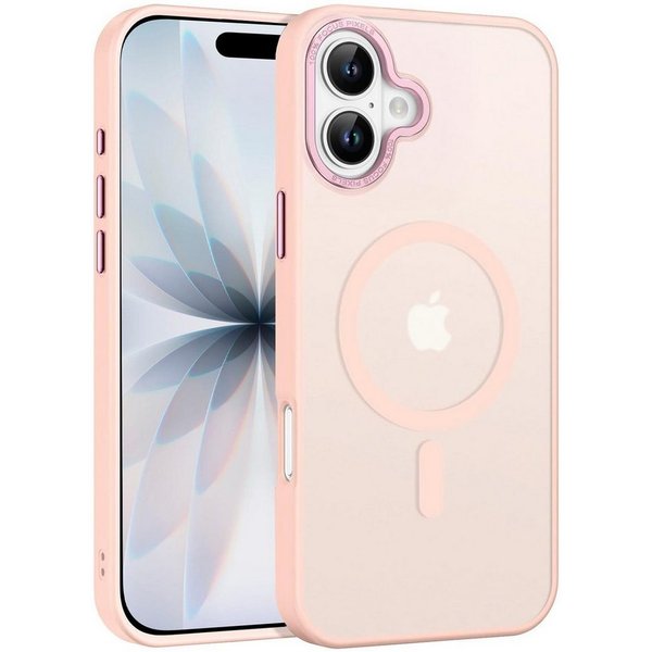 CoolGadget Handyhülle Magnet Hülle für iPhone 17 Schutzhülle mit Metall Kamerarahmen 6,3 Zoll, magnetisches Schutzcase Matt Stoßfest kompatibel mit Magsafe Zube