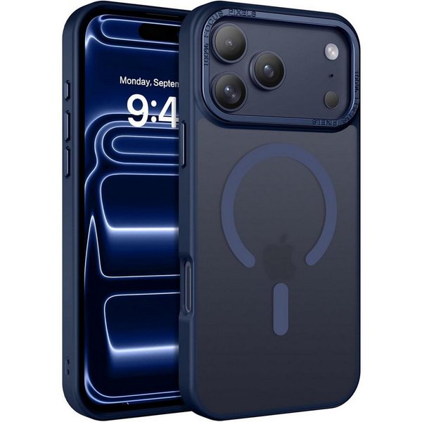 CoolGadget Handyhülle Magnet Hülle für iPhone 17 Pro Max Schutzhülle mit Metall Kamerarahmen 6,9 Zoll, magnetisches Schutzcase Matt Stoßfest kompatibel mit Mags