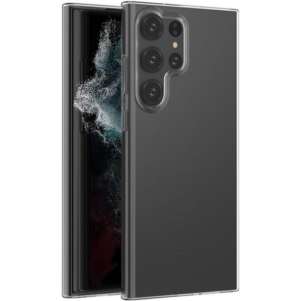 CoolGadget Handyhülle Silikon Handy Hülle Slim für Samsung Galaxy S23 Ultra 6,8 Zoll, dünne TPU Schutzhülle Case in transparent / durchsichtig