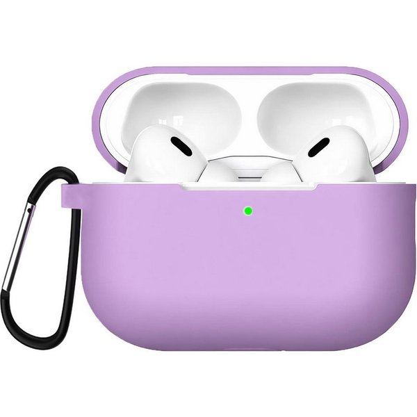 CoolGadget Kopfhörer-Schutzhülle Basic Silikon Hülle für AirPods Pro 2 Schutzhülle mit Karabiner, Soft Touch Case, stoßfest, rutschfest, 360° Schutz, kabellos l