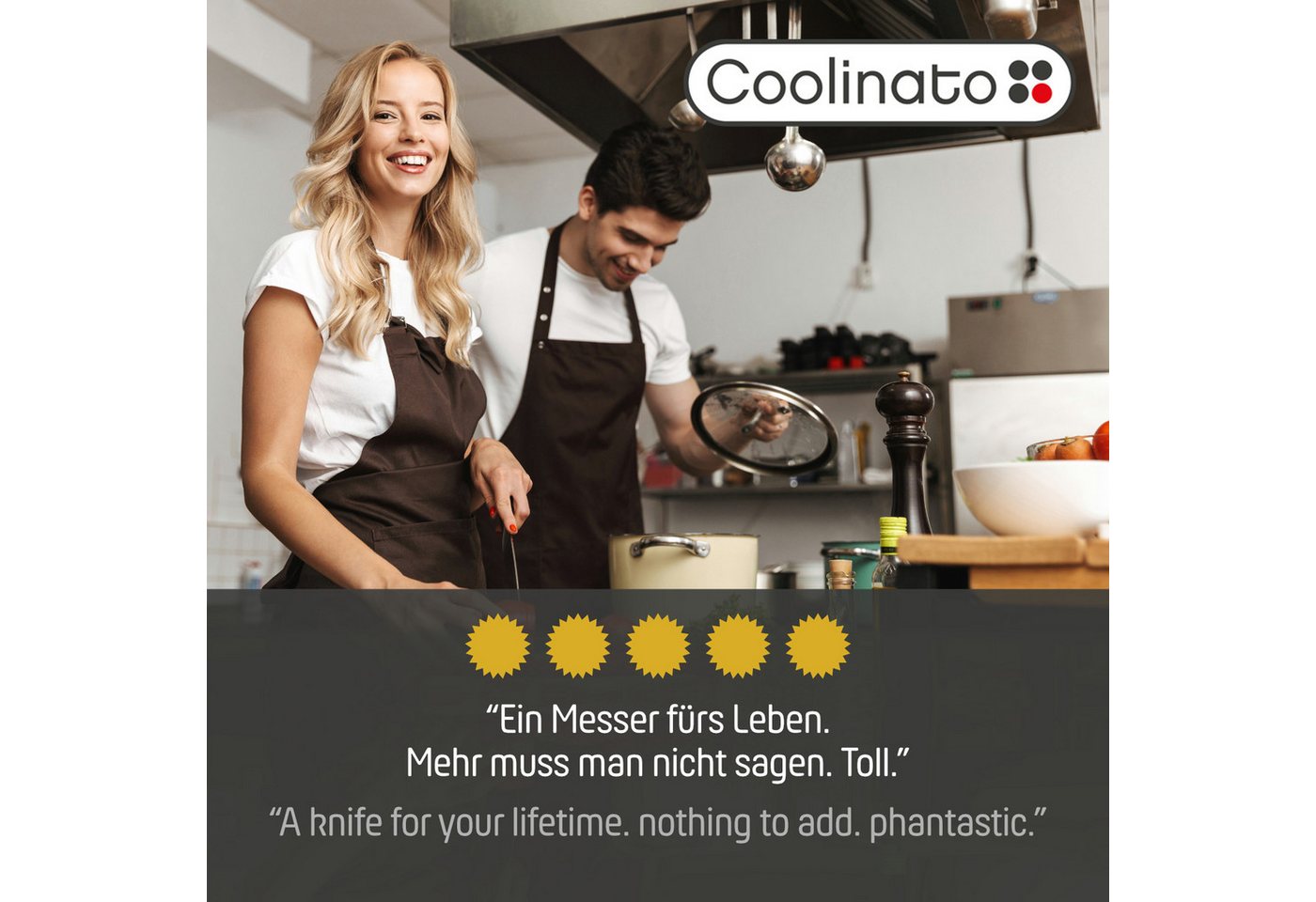 Coolinato Messer-Set 3tlg Profi Küchen Messer – Bild 3 von 5