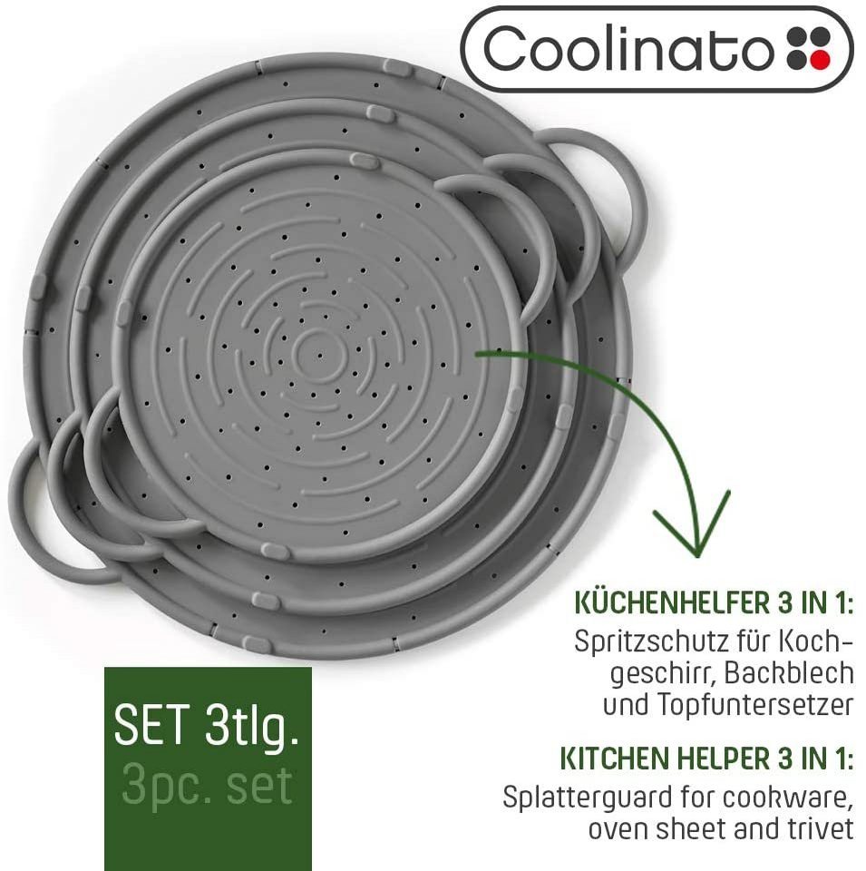 Coolinato Spritzschutz Set 3tlg Silikon – Bild 3 von 5