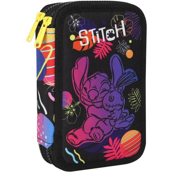 CoolPack Federmäppchen Stitch Zwei-Fach-Stiftmäppchen mit Zubehör, Jugendliche Mäppchen faltbar doppelt