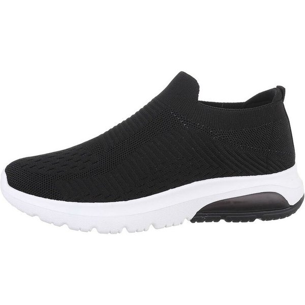 Coolwalk Herren Low-Top Freizeit Sneaker Flach Sneakers in Schwarz