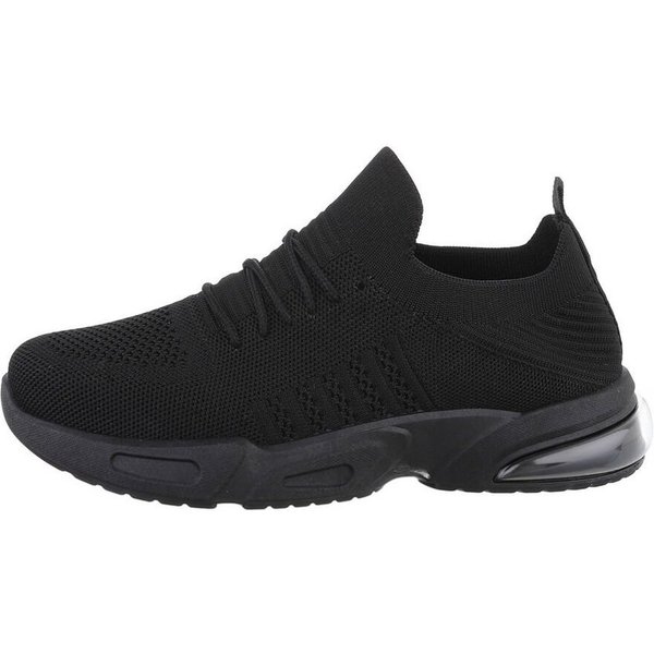 Coolwalk Herren Low-Top Freizeit Sneaker Flach Sneakers in Schwarz