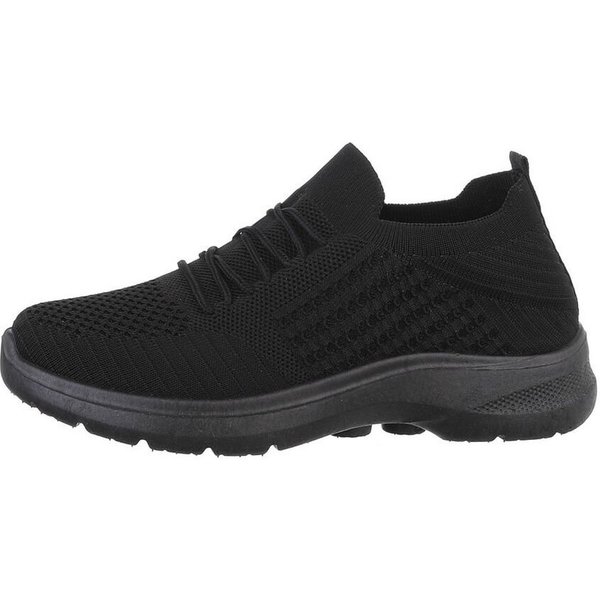 Coolwalk Herren Low-Top Freizeit Sneaker Flach Sneakers in Schwarz