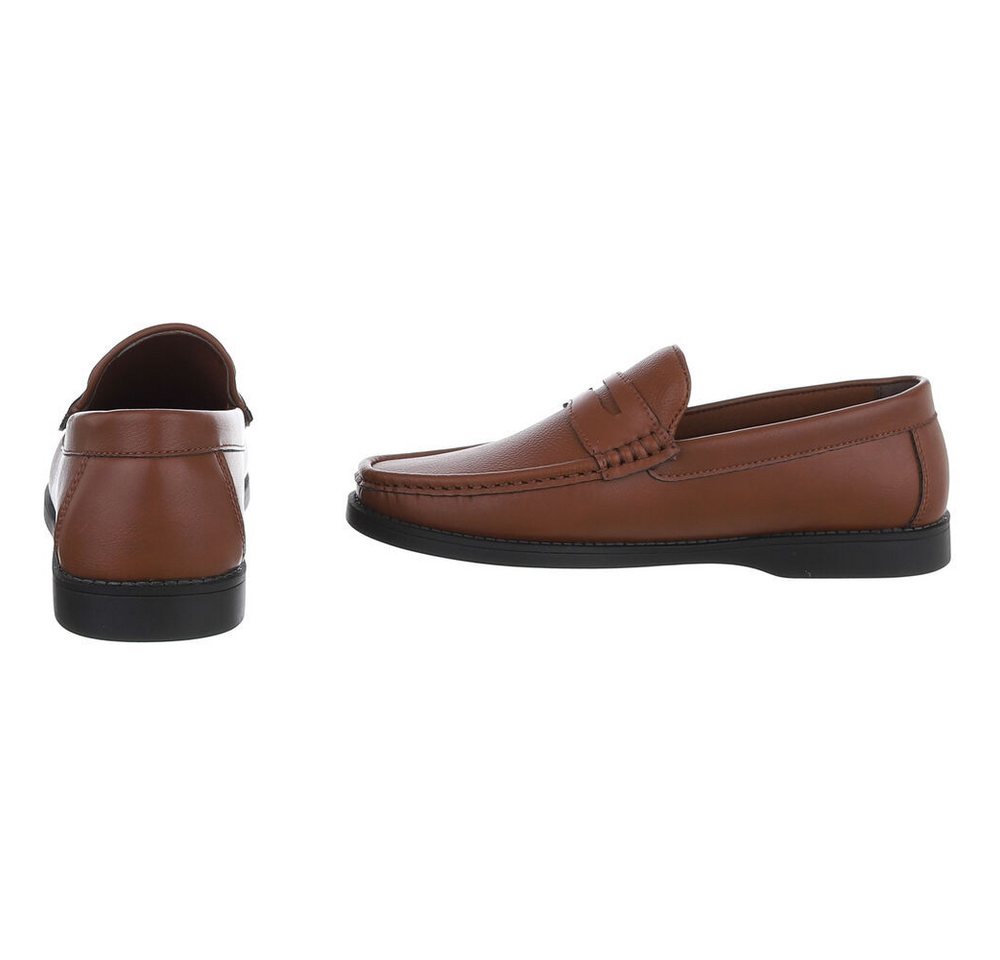 Coolwalk Herren Mokassin Slip-On in Lederoptik, Casual Slipper (91563729) Flach Slipper in Camel – Bild 5 von 5