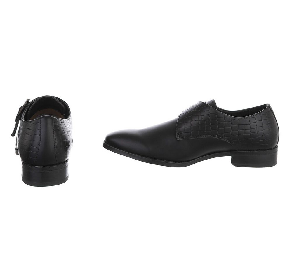 Coolwalk Herren Monkstrap Schuh mit Schnalle, elegant Schnürschuh (91917845) Blockabsatz Business-Schuhe in Schwarz – Bild 5 von 5
